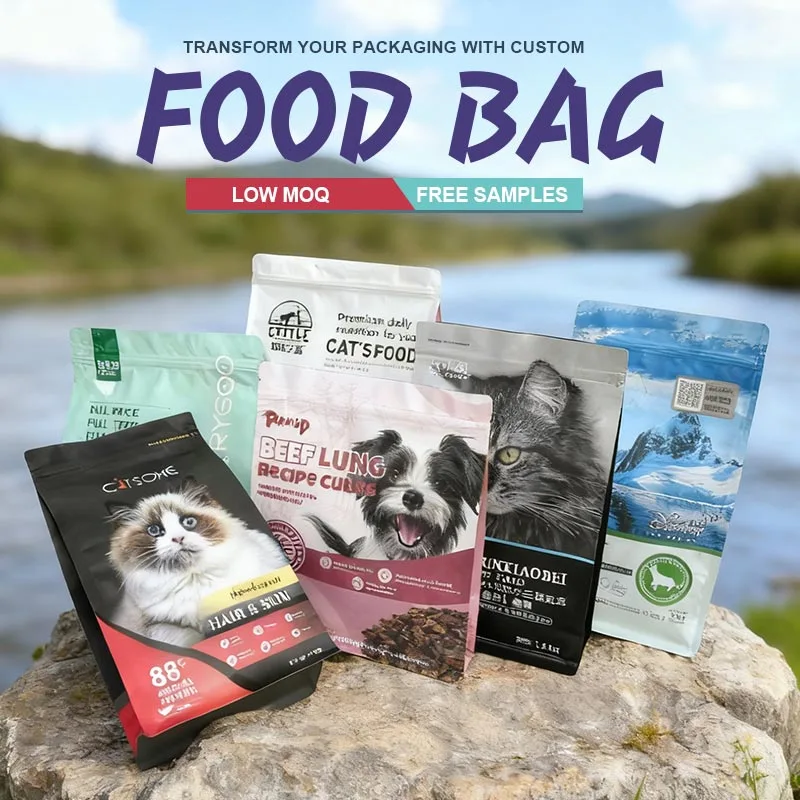 Easy-tear cat food packaging bags