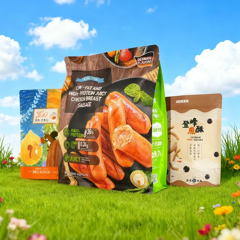 Eco-Friendly Kraft Paper Dried Fruit and Nut Packaging Bags